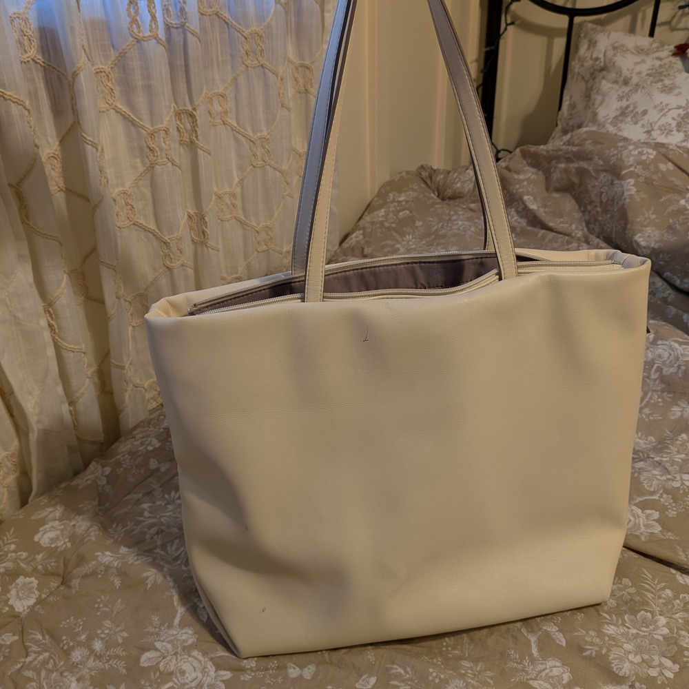 A New Day Cream Tote Bag with Minimalist Design